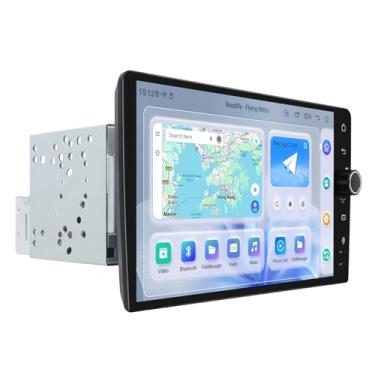 Imagem de JOYING Rádio duplo Din estéreo de carro de 23 cm com Carplay e Android Auto, unidade de cabeça Android 13 direita 4 GB + 64 GB com botão de volume, link espelhado, AM/FM, SWC, GPS (JY-UTD07N4-R)