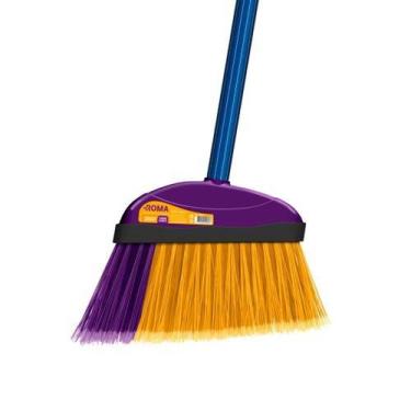 Imagem de Vassoura Varre Canto Interno com Cerdas Macias e Cabo - Roma