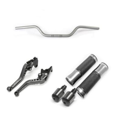 Imagem de Kit Guidão 22mm Manopla v2 Manete DK 150 - Stark Race, Titanium