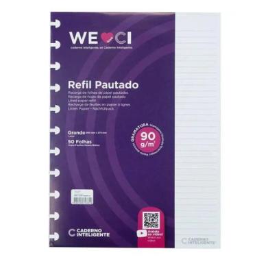 Imagem de Refil De Caderno Inteligente Pautado Grande 90gr 50fls