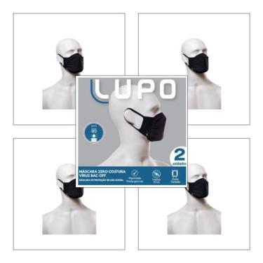 Imagem de  4 máscaras  na cor Preta Lupo 36004-001., Preta, Único