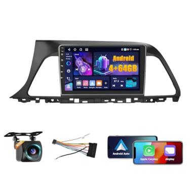 Imagem de Fuluku Para Hyundai Sonata 2015-2017 Android Car Stereo Tela sensível ao toque de 10 polegadas com Carplay sem fio Android Auto, kit de painel de rádio, navegação GPS, Wi-Fi, Bluetooth, SWC, espelho