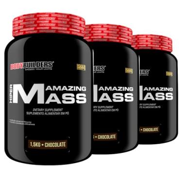 Imagem de Kit 3x Hipercalórico Amazing Mass 1,5kg - Bodybuilders (Médio, Chocolate)