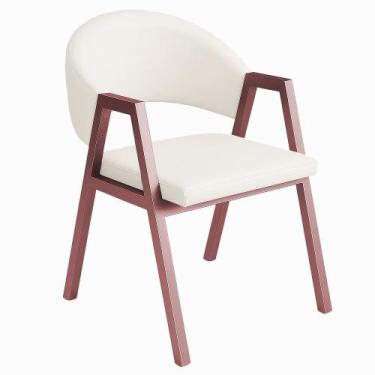Imagem de Cadeira de Jantar Antonella material sintético Estilo Poltrona Com Pés