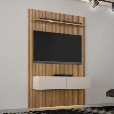 Imagem de Home Suspenso Frisado Ambiente Curitiba 1344 Cinamomo Off White - Vald