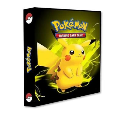 Imagem de Álbum Pasta Fichário Pokemon Pikachu Raio de Trovão Reforçado Capa Dur