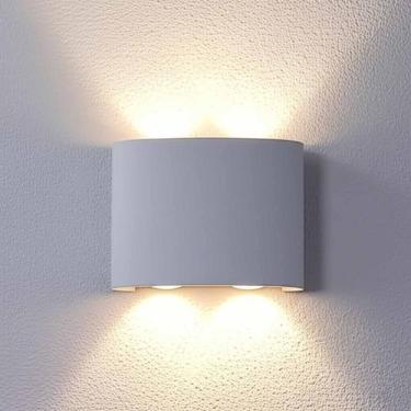 Imagem de Arandela de parede meia lua externa branca 4 fachos 3000k embuled