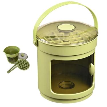 Imagem de Balde Forma de Gelo Recipiente Pegador Tampa Alça Dispenser Reservatorio Casa Reuniao Entretenimento Festa Evento