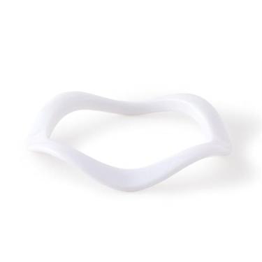 Imagem de QRH Pulseiras de resina onduladas irregulares para mulheres, pulseiras de acrílico onduladas irregulares, placa de acetato de tartaruga, geométrica, fina, pulseira de plástico, 3.1 inches diameter