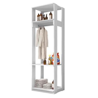 Imagem de Guarda Roupa Closet Com Prateleiras Titan Branco - Fdecor