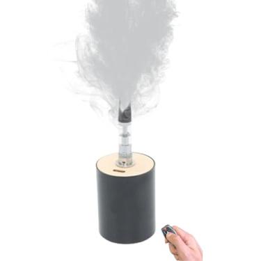 Imagem de Máquina de fumaça de neblina remota sem fio para decoração de festa de DJ cosplay ao ar livre dentro de casa fotografia spray (preto)