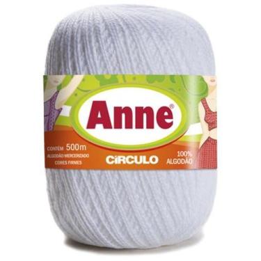 Imagem de Anne Linha De Crochê Tricô 500m 295 Tex - Círculo, 8001 - Branco