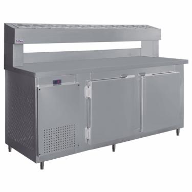 Imagem de Balcão Condimentado 2 Portas Rf041 Frilux Balcão Refrigerado 500 Litros Inox 220v
