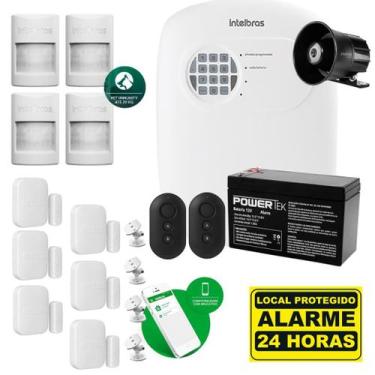 Imagem de Kit Alarme Sem Fio Intelbras ANM 24 NET, 6 Sensores Magnéticos , 4 PET