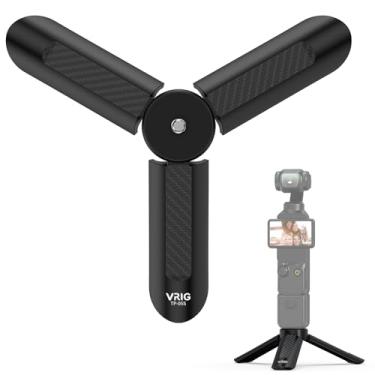 Imagem de VRIG TP05S Mini tripé para DJI OSMO Pocket 3, suporte de bolso portátil, pequeno bastão de selfie portátil com parafuso de 1/10.2 cm Vlog para insta360 X5/X4/X3/DJl Osmo Action 5 Pro/4/3