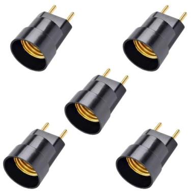 Imagem de Bocal Soquete Porta Lampada Borne Embutido Base E27 05 Un - Kaztec