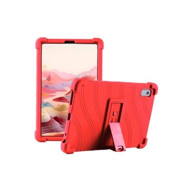 Imagem de Fannayipin Capa para Lenovo Tab M9 de 9 polegadas (TB-310FU, lançado em 2023), capa ajustável de silicone macio para crianças para tablet Lenovo Tab M9 (vermelha)