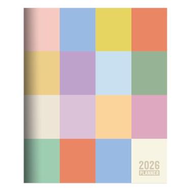Imagem de TF Publishing Agenda mensal grande 2026 Color Swatch - 2 páginas com grades de calendário extragrande e instruções de planejamento - Agenda mensal 2026 para escola e trabalho - 23 x 28 cm