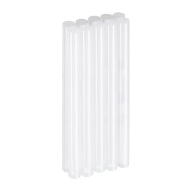 Imagem de HARFINGTON 10 peças de bastões de cola quente 1,1 cm de diâmetro x 15 cm de comprimento EVA Mini Hot Melt Stick de cola adesiva para pistola de derretimento a quente, madeira, plástico, vidro, flores