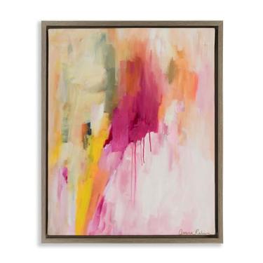 Imagem de Stupell Industries Fácil como Sunday Morning Brown Emoldurado Tela flutuante arte design de parede por Amira Rahim, 21 x 17