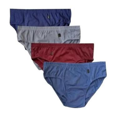 Imagem de Kit 24 Cueca Basica Slip Elástico Embutido 100% Algodão - Naimus, GG, 