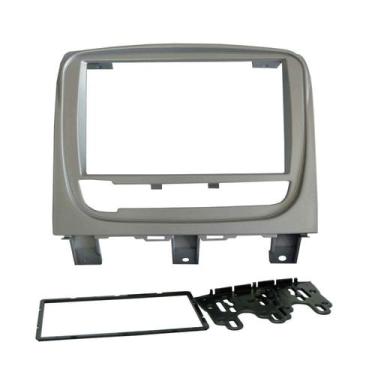 Imagem de Moldura 2 Din Fiat Palio Weekend Siena Strada 2013 A 2019 - Prata - Fi