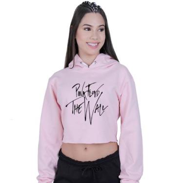 Imagem de Cropped Moletom Feminino Pink Floyd The Wall - Lafre, Rosa claro, G