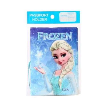 Imagem de Capa De Passaporte PU Frozen Elsa Mickey Winnie Disney Com Estampa De 