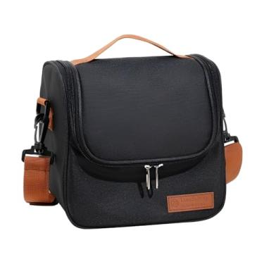 Imagem de Bolsa Térmica Lancheira com Alça Ajustável Para Marmita Isolamento Térmico Premium Compacta Resistente para Trabalho Escola e Passeios (Preto)