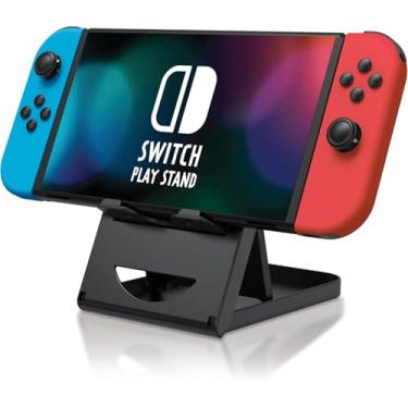 Imagem de Boffdock Suporte adequado para Nintendo Switch 2 com capa protetora contra poeira, interruptor ajustável 2/Lite/OLED compacto portátil dobrável para acessórios Nintendo (preto)