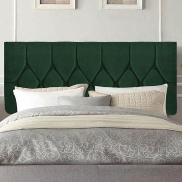 Imagem de Painel Estofada Istambul Botão Capitonê 195cm King Size Para Cama Box 