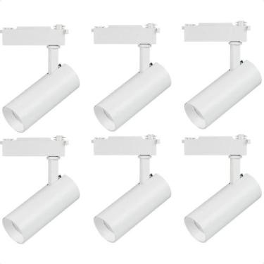 Imagem de Kit 6 Spot Led Mr16 Para Trilho Eletrificado Branco 110/220v 6500k Fri