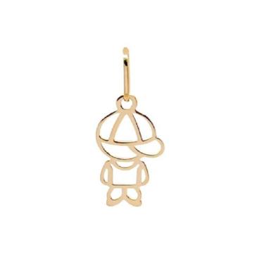 Imagem de Pingente Menino Filho Boné Ouro10k Peso 0.2gr Grande 14mm 1963311 - Vi