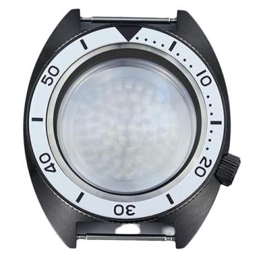 Imagem de FEIYASHI Relógio de vidro safira de 41 mm 10 ATM para NH35 NH34 NH36 Movimento Skx Modificado Abalone Peças de relógio, NH35 34 36 38 Movimento + anel capítulo preto escuro 8, Caixa de relógio de luxo