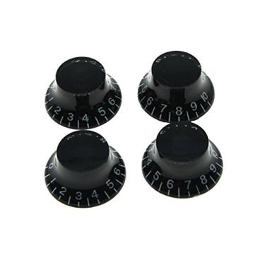 Imagem de Dopro 4 maçanetas de sino de guitarra com número LP preto com branco para Les Paul