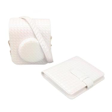 Imagem de Generic Capa de Bolsa de Câmera Instantânea, Estojo de Proteção contra Câmera Instantânea Linda Com álbum de Fotos para Fotografar (Branco)