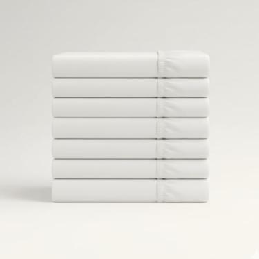 Imagem de Lençol Berço Menino Menina 130x70 Algodão com Elástico 7Un (Branco, Kit Semaninha)