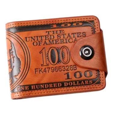 Imagem de CARTEIRA DOBRÁVEL PADRÃO NOTAS DÓLAR material sintético VINTAGE - Yevi