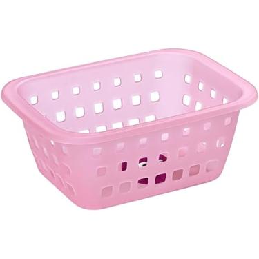Imagem de Ordene - Cesto Plástico Organizador Pequeno de 1,4​​ Litros, Cor Rosé, Linha Log