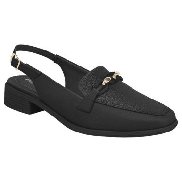 Imagem de Sapato Slingback Salto Baixo Piccadilly 662008 Feminino - Preto