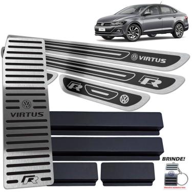 Imagem de Descanso De Pé + Soleiras Preto Alto Relevo Virtus R-Line