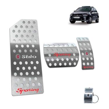 Imagem de Pedaleira + Descanso Stilo Sporting 2007 A 2011 Auto Prata