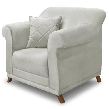 Imagem de Poltrona Decorativa Retro Polo Com Almofada Veludo 2223 Ezz