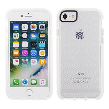 Imagem de Cube Capa de celular para Apple iPhone 8/7 / 6s / 6 - Capa de TPU transparente texturizada à prova de arranhões e resistente a choques com amortecedor branco
