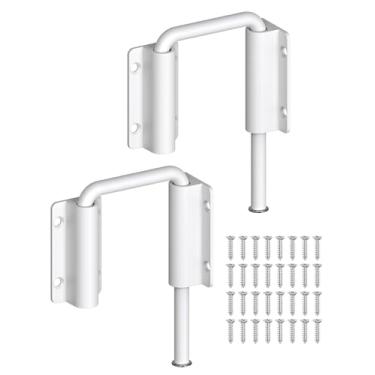 Imagem de MeBantoo Trava de trava de porta deslizante de pátio em U atualizada - Trava de segurança de liga de alumínio de 90/180 graus para celeiro, jardim, portão de cerca, janela - montagem em vários ângulos