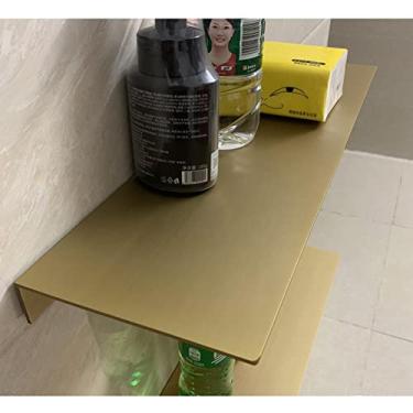 Imagem de Prateleiras de liga de alumínio, prateleiras de exibição flutuantes montadas na parede prateleira criativa prateleira de divisória em linha de grande capacidade de carga para casa de banho/salão de