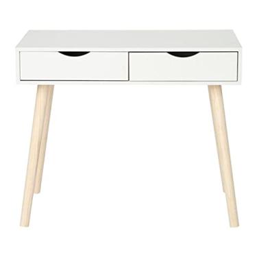 Imagem de AKALNNB Mesa de PC para laptop com gaveta, mesa minimalista, mesa de policarbonato de madeira, portátil para escritório em casa, moderna, simples, mesa de estudo, móveis, mesas de escritório