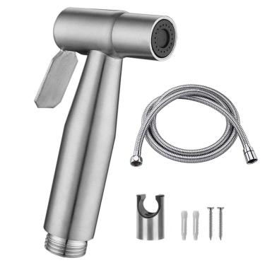 Imagem de Ducha Higienica Chuveirinho Banheiro Lavabo Box Privada Higiene Limpeza Mangueira Flexivel Resistente Acessorio Suporte