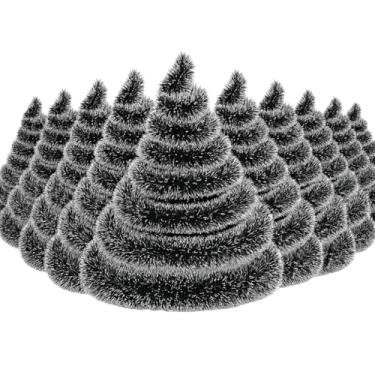 Imagem de Kit 10 Festão Natalino Grosso, Verde e Branco Nevado, 9cm, 20 Metros Total, para Decoração de Árvores e Portas