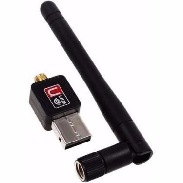 Imagem de Adaptador Wireless Usb Wifi  Sem Fio Lan B/g/n Antena - Não Informada
